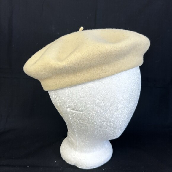 Basque Authentique French Beret Hat Cap 100% Wool Ivory Crème Cream Off-White main image 6
